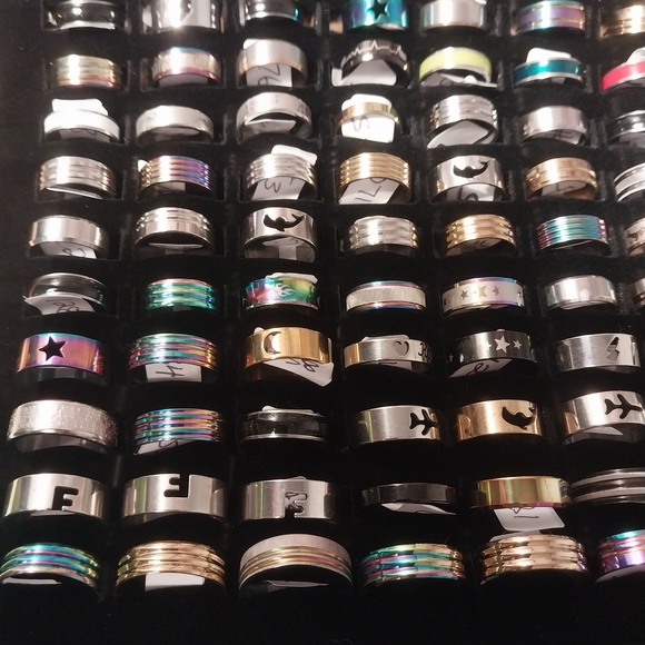 Assorted Stainless Steel Rings - Picture 6 of 13